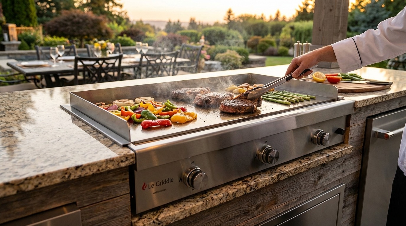 Le Griddle in action