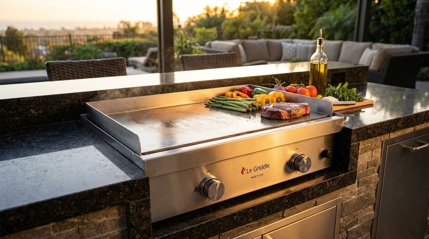 Le Griddle outdoor kitchen installation