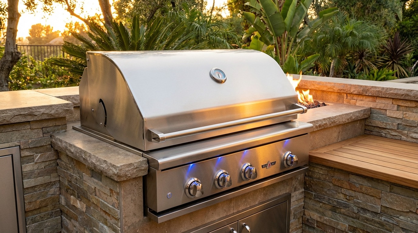 Delta Heat outdoor kitchen installation