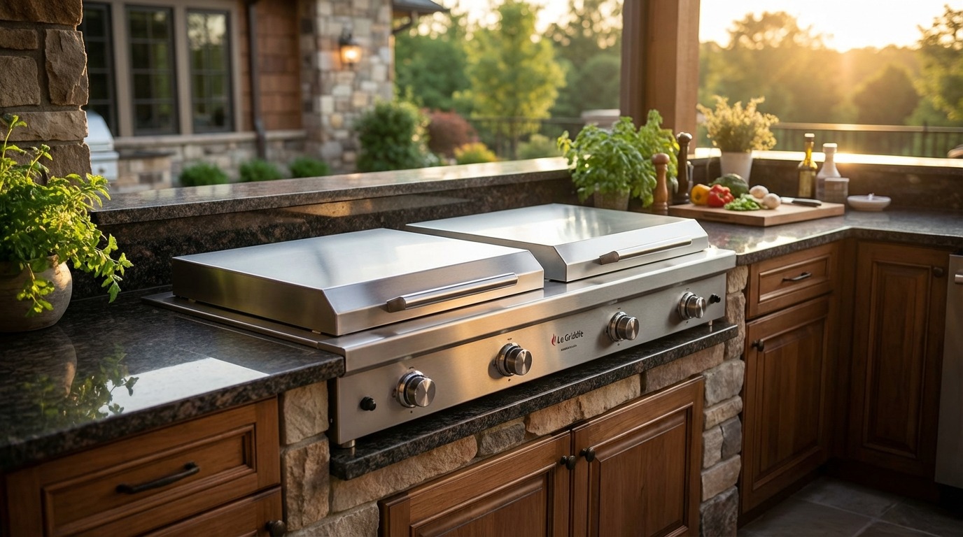 Le Griddle outdoor kitchen installation