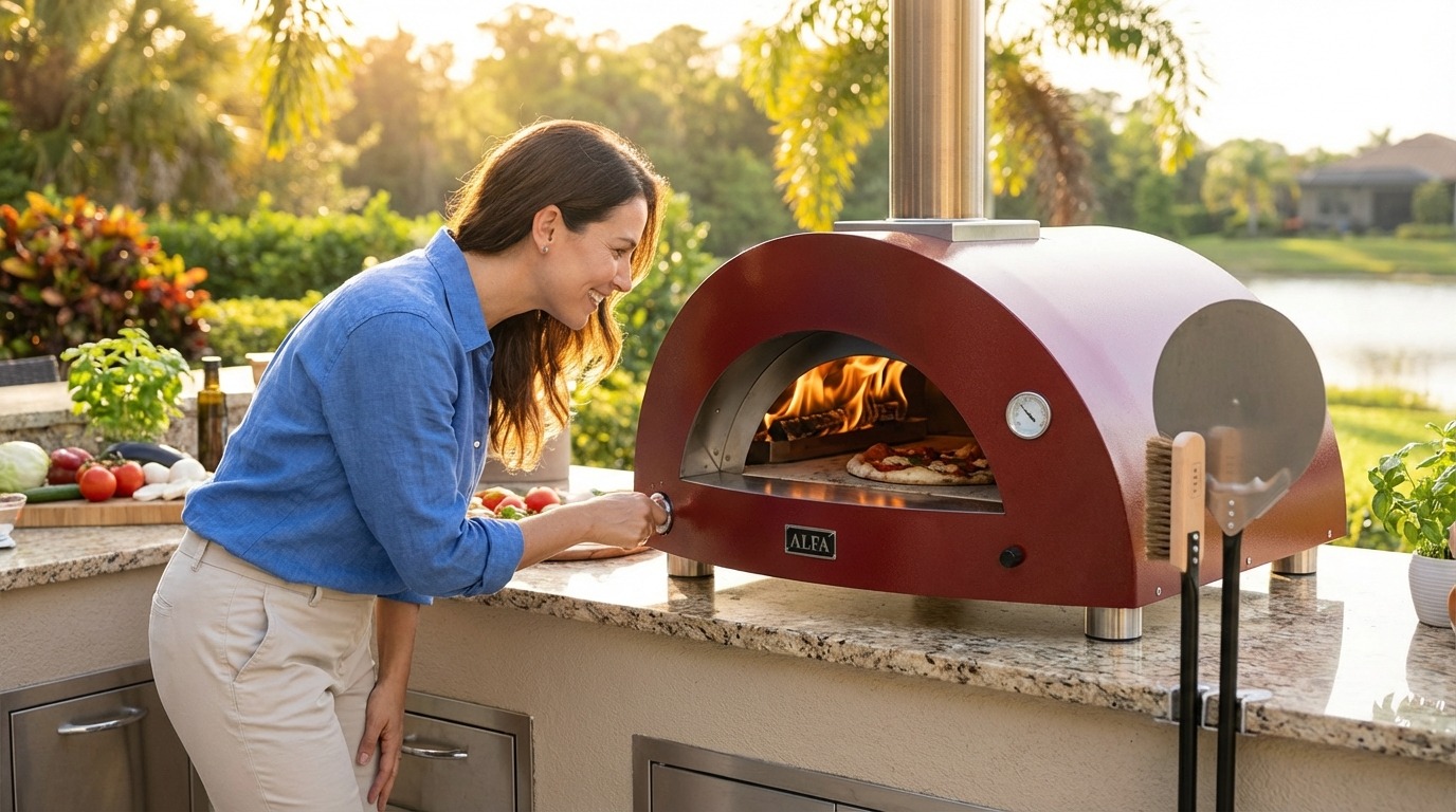 Alfa Ovens outdoor kitchen installation
