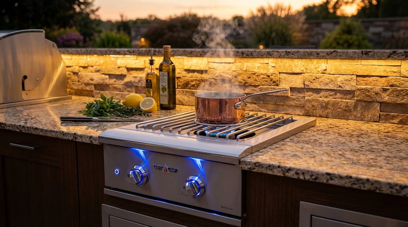 Delta Heat outdoor kitchen installation