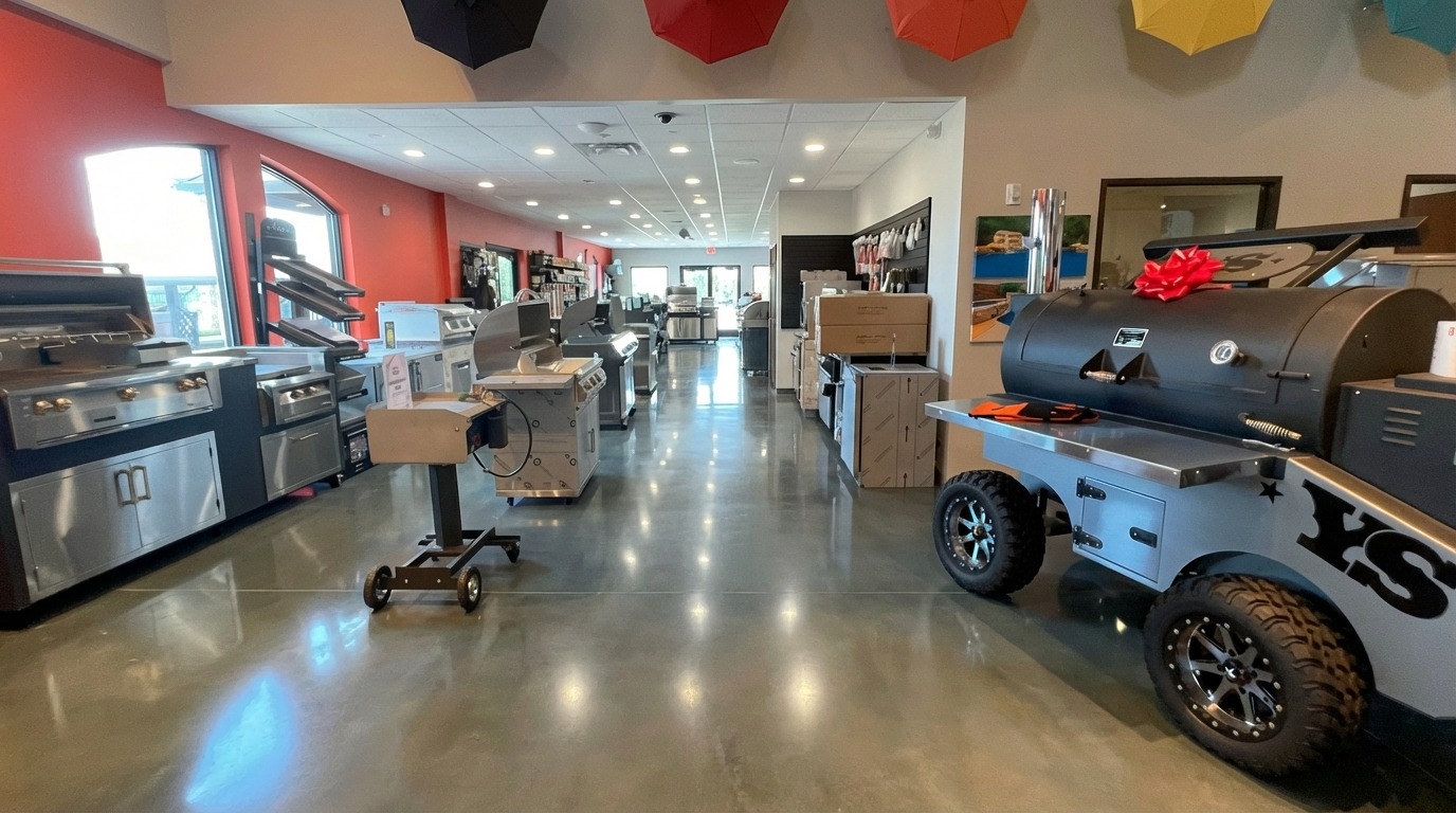 The Grill Store by Prestige showroom floor — see every brand side by side in Frisco