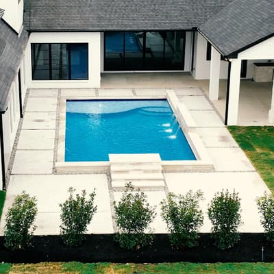 Pool construction in progress