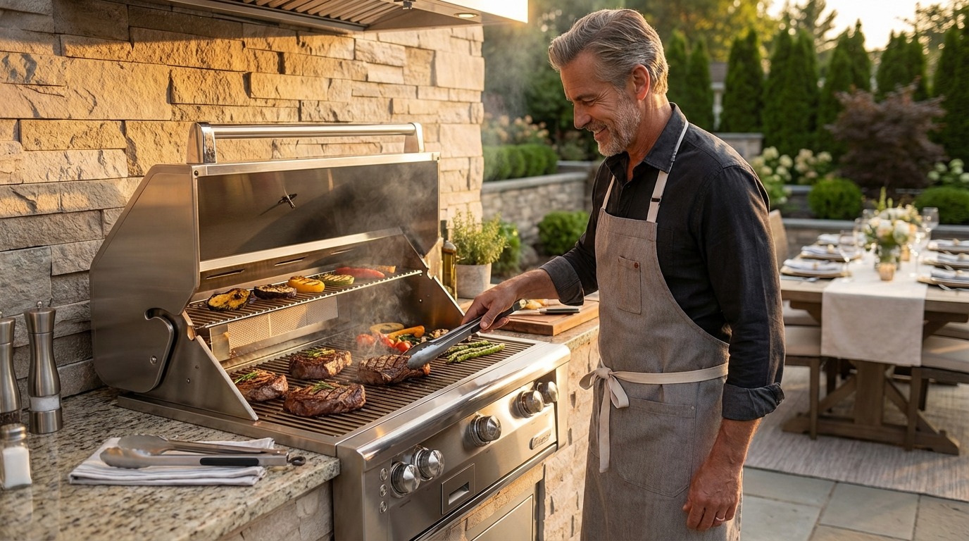 Alfresco outdoor kitchen installation