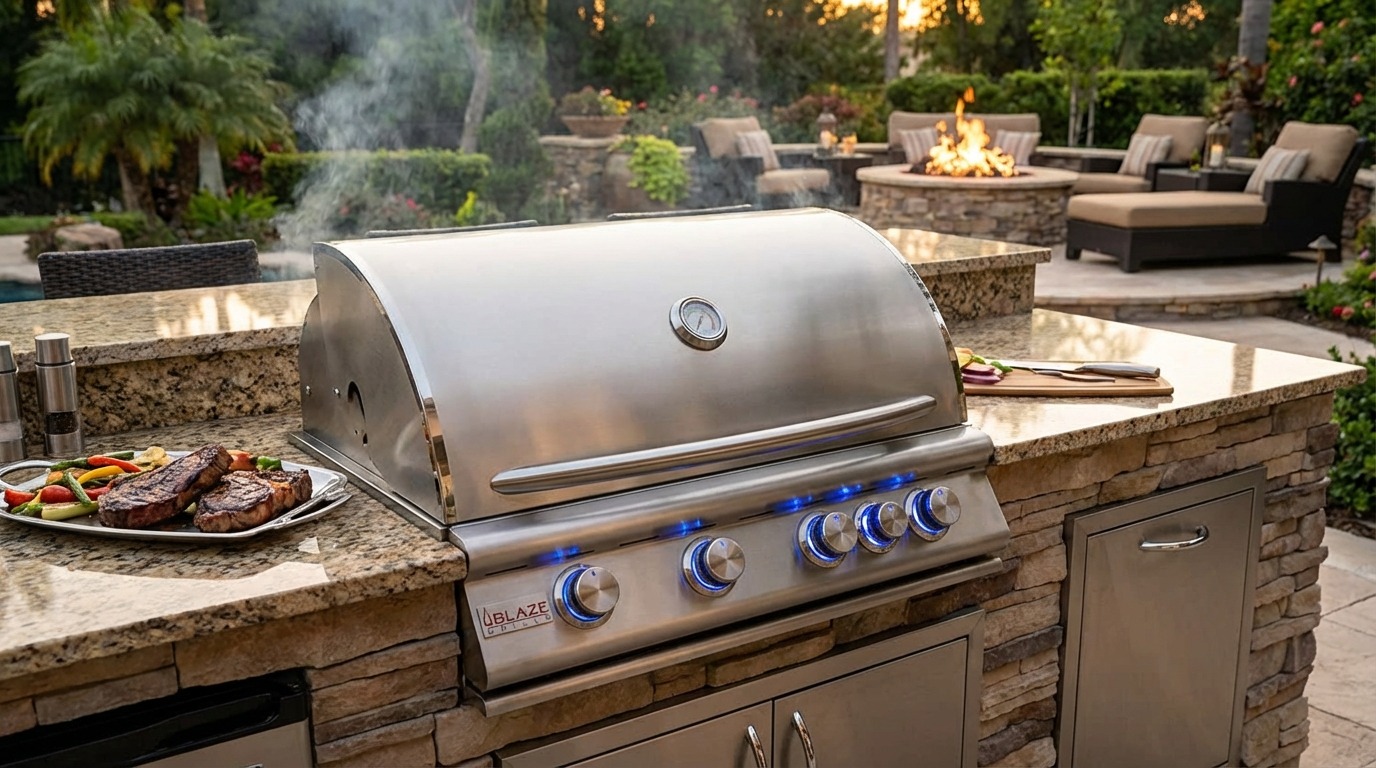 Blaze Grills outdoor kitchen installation