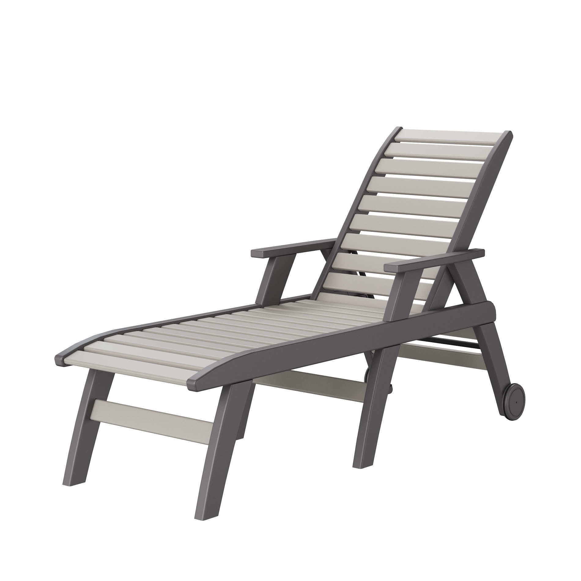 Raised Chaise Lounge with Arms