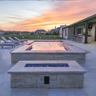 Finished pool project in North Texas