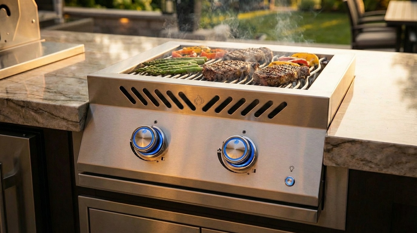 Napoleon outdoor kitchen installation