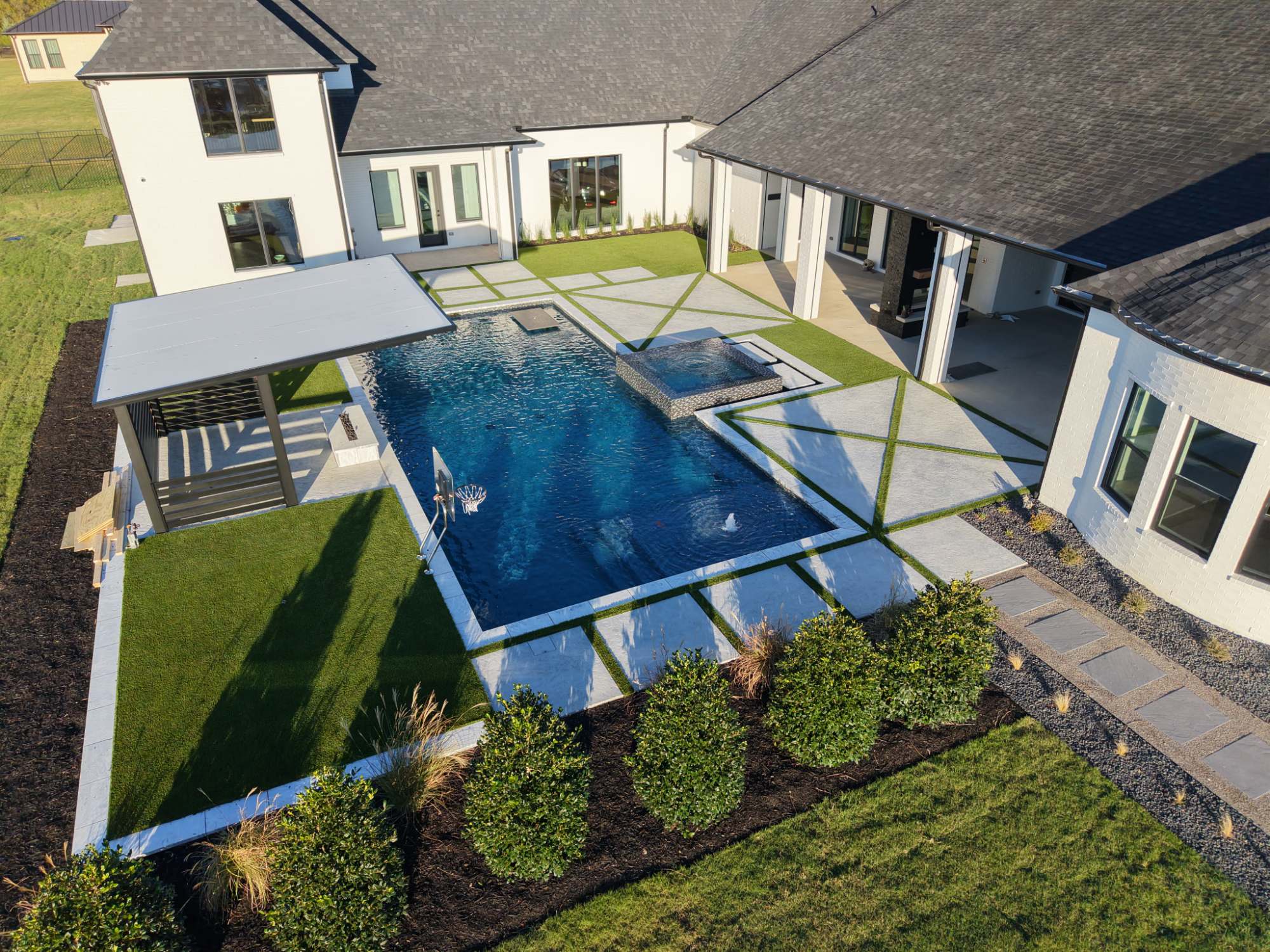 Rain Wall Modern Pool — Celina, TX — photo 11