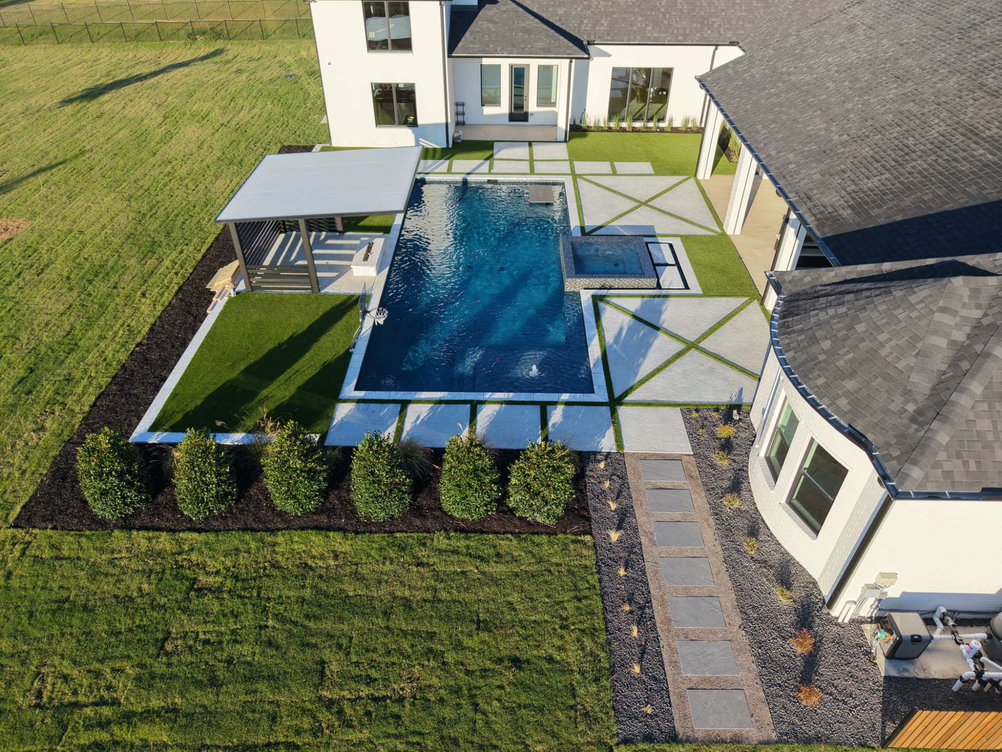 Rain Wall Modern Pool — Celina, TX — photo 10