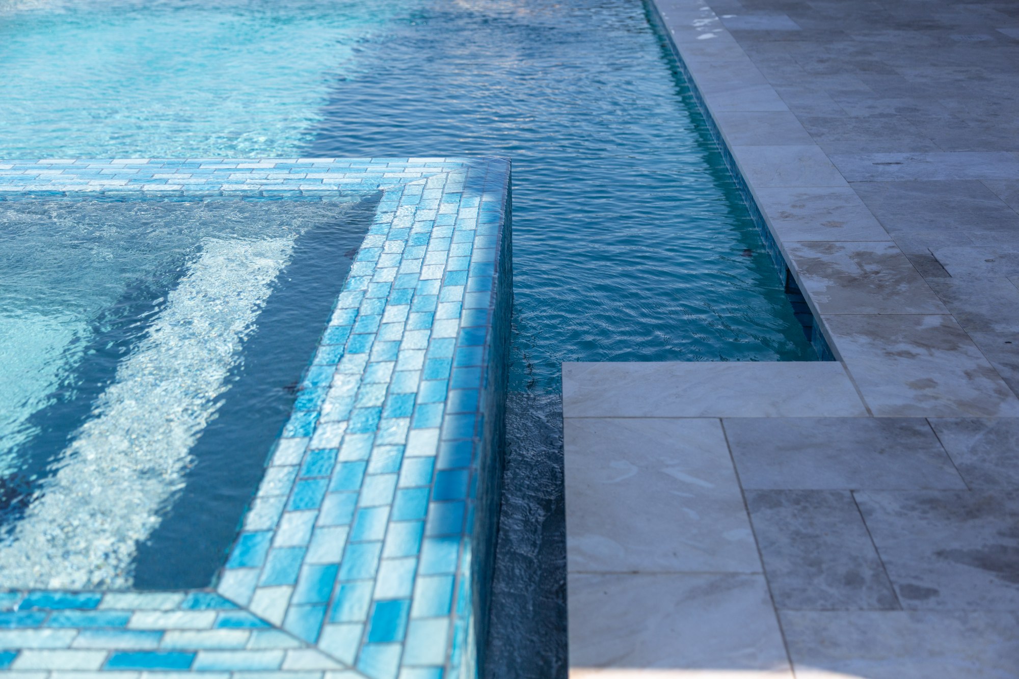 Geometric Pool with Raised Spa & Outdoor Kitchen — Celina, TX — photo 13