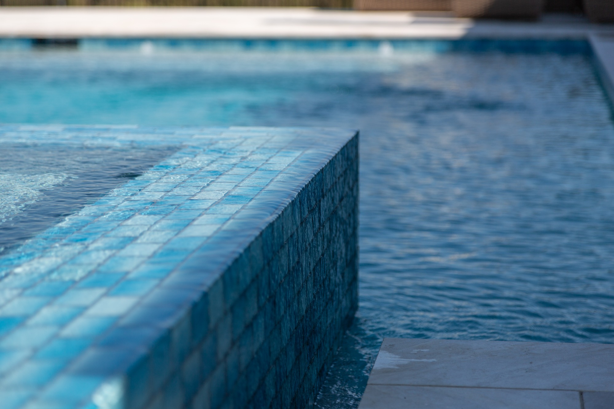 Geometric Pool with Raised Spa & Outdoor Kitchen — Celina, TX — photo 15