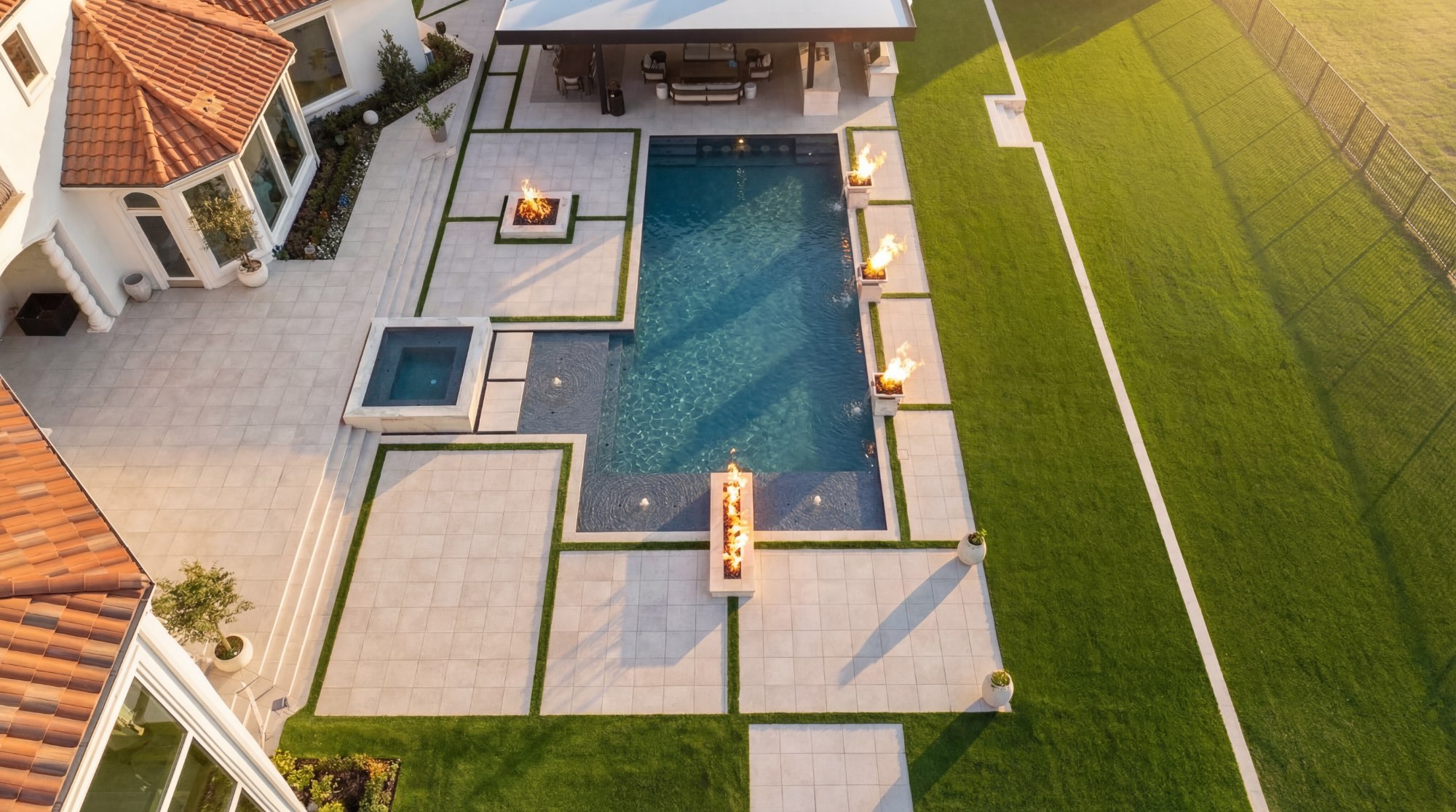Modern White Marble & Fire — Plano, TX — photo 5