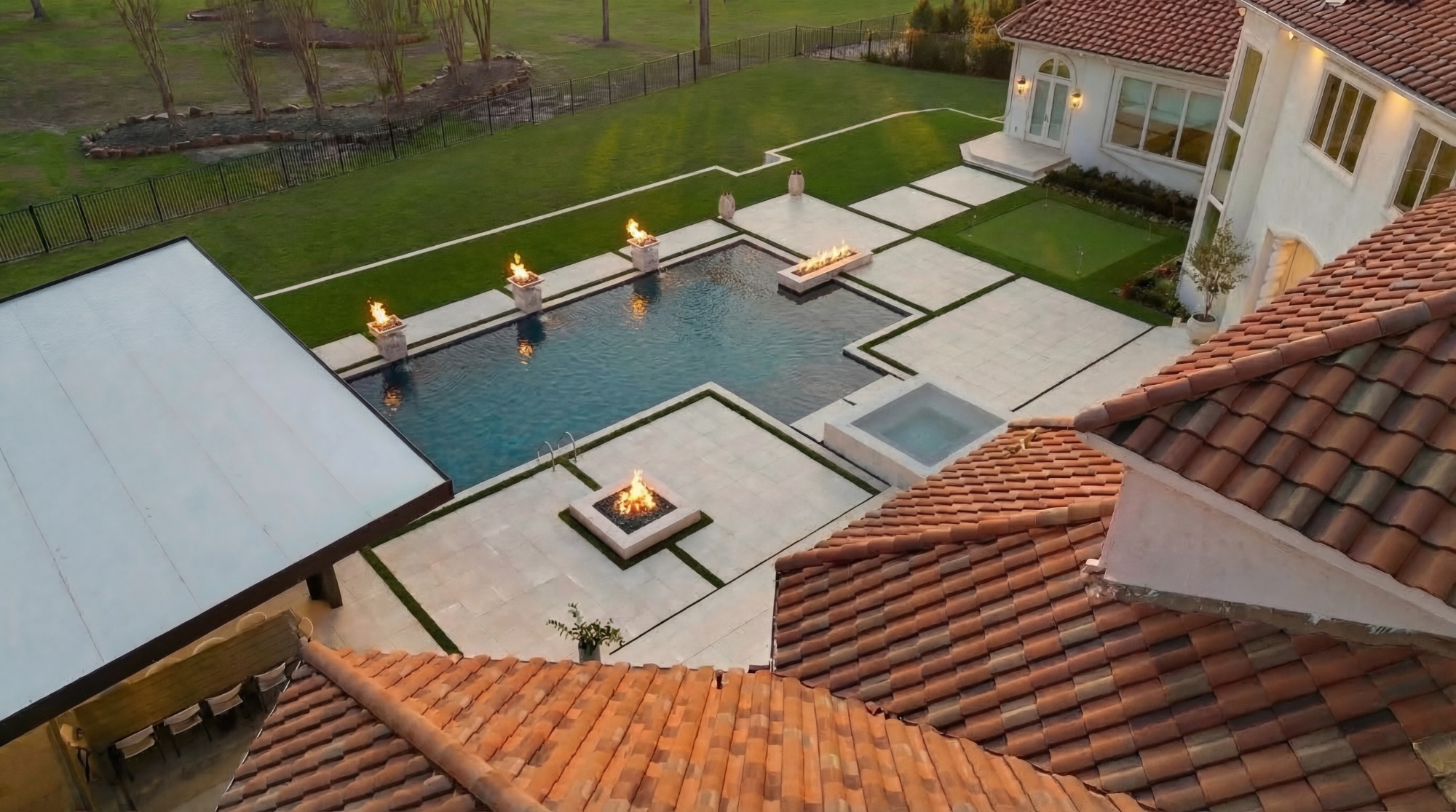 Modern White Marble & Fire — Plano, TX — photo 17