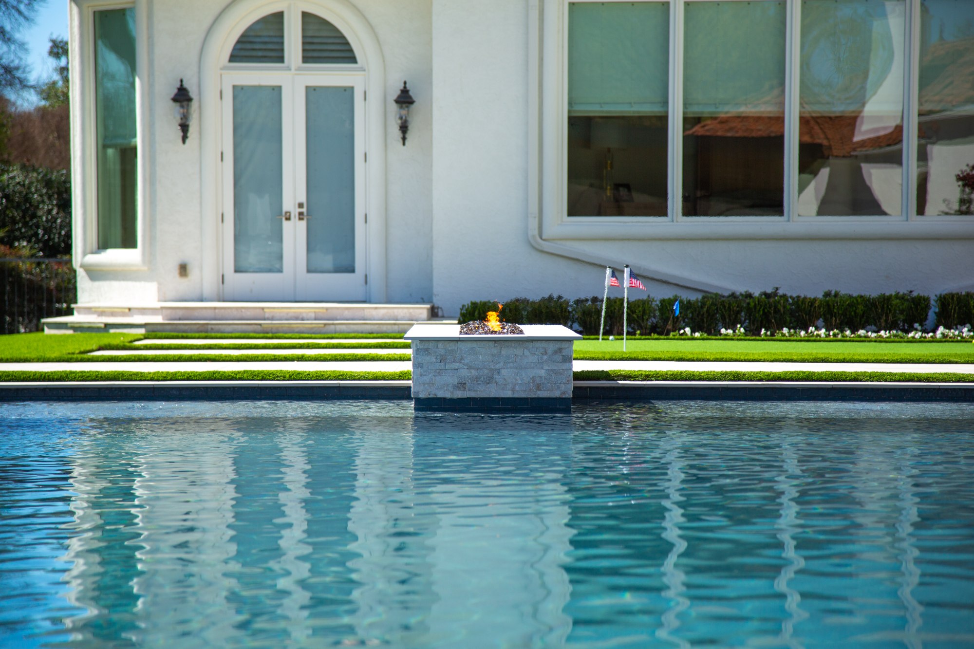 Modern White Marble & Fire — Plano, TX — photo 16