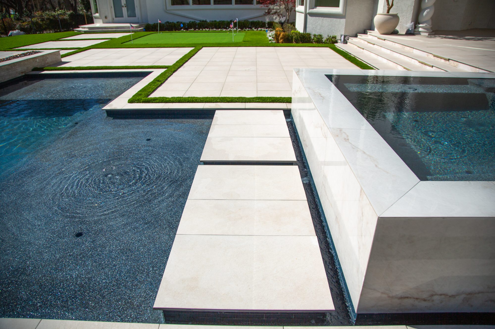 Modern White Marble & Fire — Plano, TX — photo 14