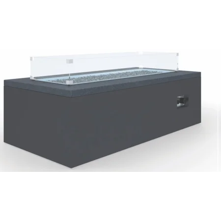 Fire Table with Glass Wind Guard