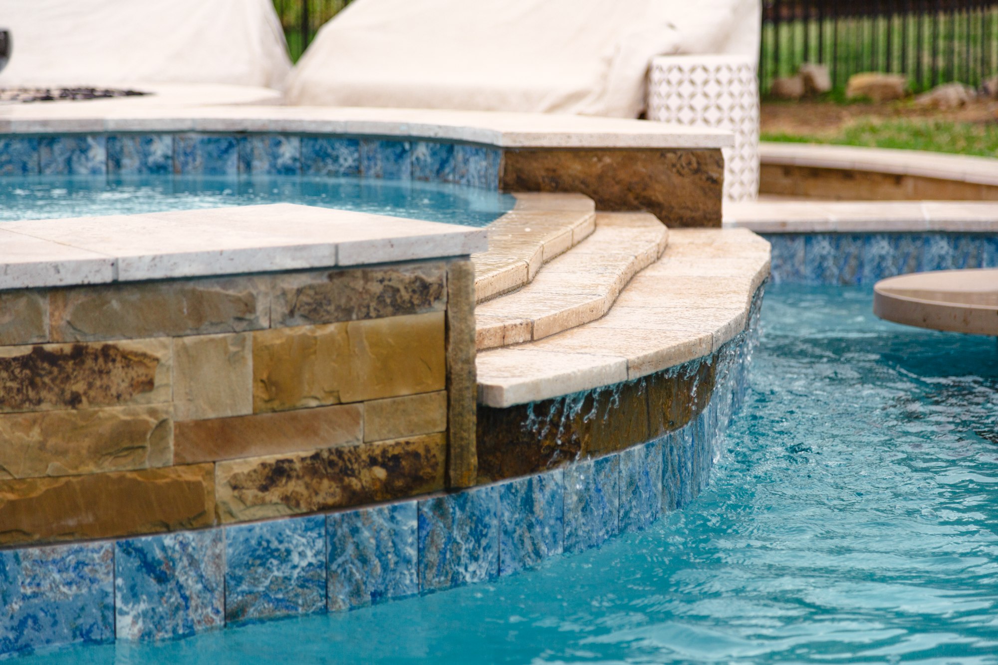 Freeform Lagoon Pool with Rock Waterfall — Dallas, TX