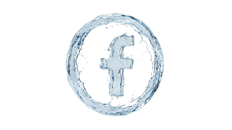 Facebook water-styled icon