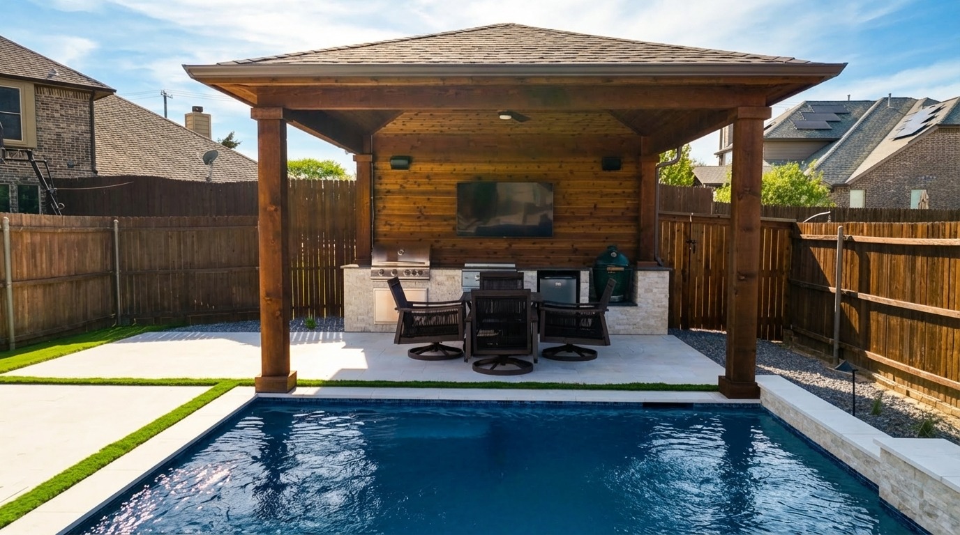 Modern Deck Pool & Spa Combo — Frisco, TX — photo 5