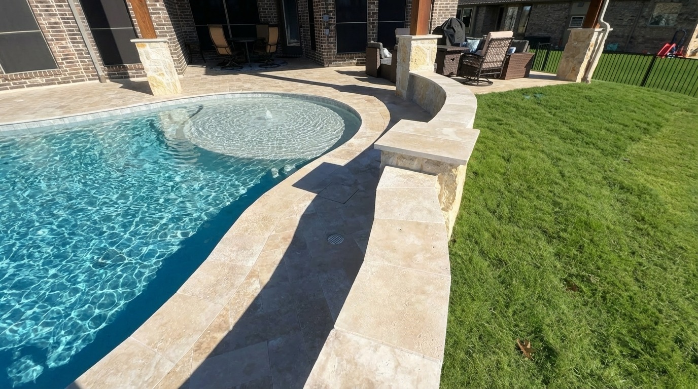 Freeform Pool with Arbor & Pergola — Gunter, TX — photo 4