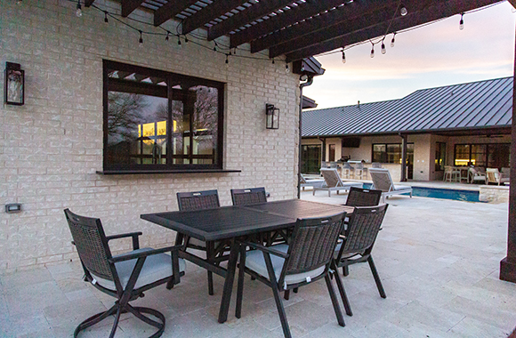 Geometric Pool with Spa & Putting Green — Gunter, TX — photo 10