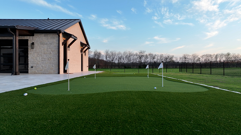 Geometric Pool with Spa & Putting Green — Gunter, TX — photo 11