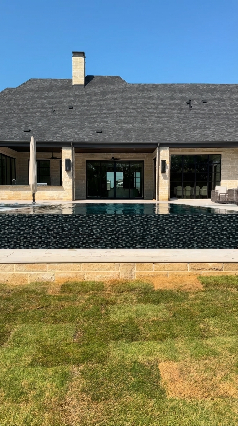 Negative Edge Pool with Basin & Floating Steps — Prosper, TX