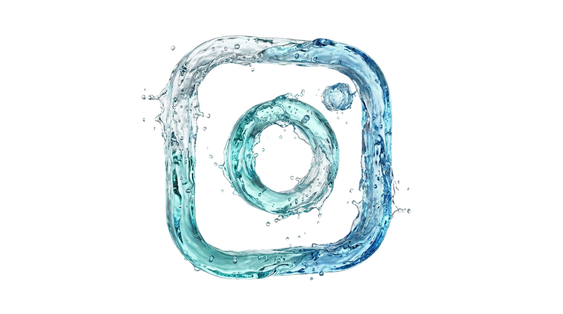 Instagram water-styled icon