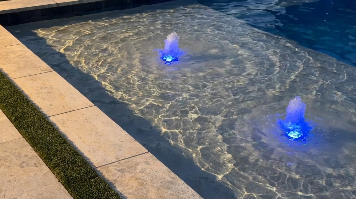 Modern Pool with LED Spheres — Celina, TX — photo 8