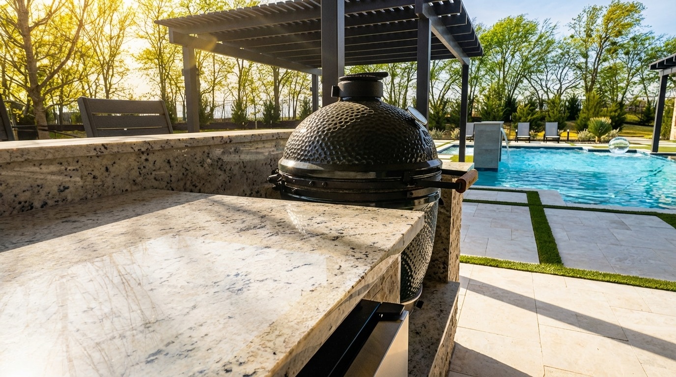 Modern Pool with LED Spheres — Celina, TX — photo 11