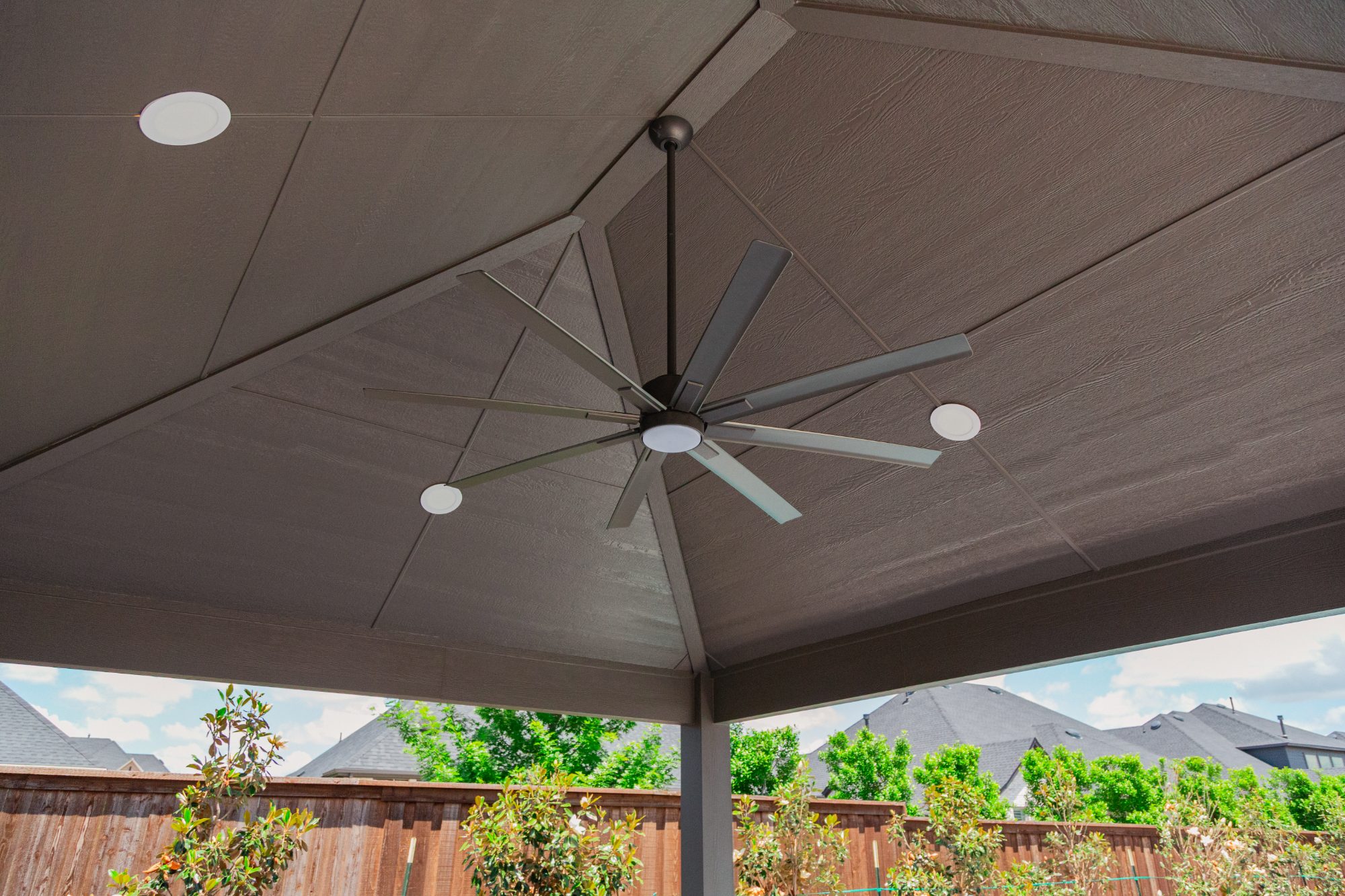 Geometric Pool with Pergola, Putting Green & Outdoor Kitchen — Frisco, TX — photo 9