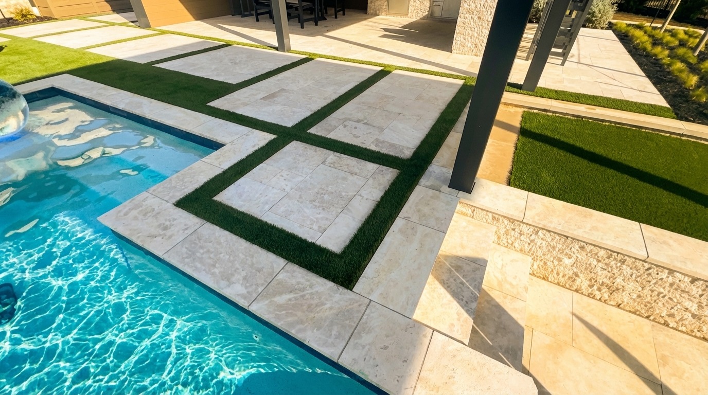 Modern Pool with LED Spheres — Celina, TX — photo 13