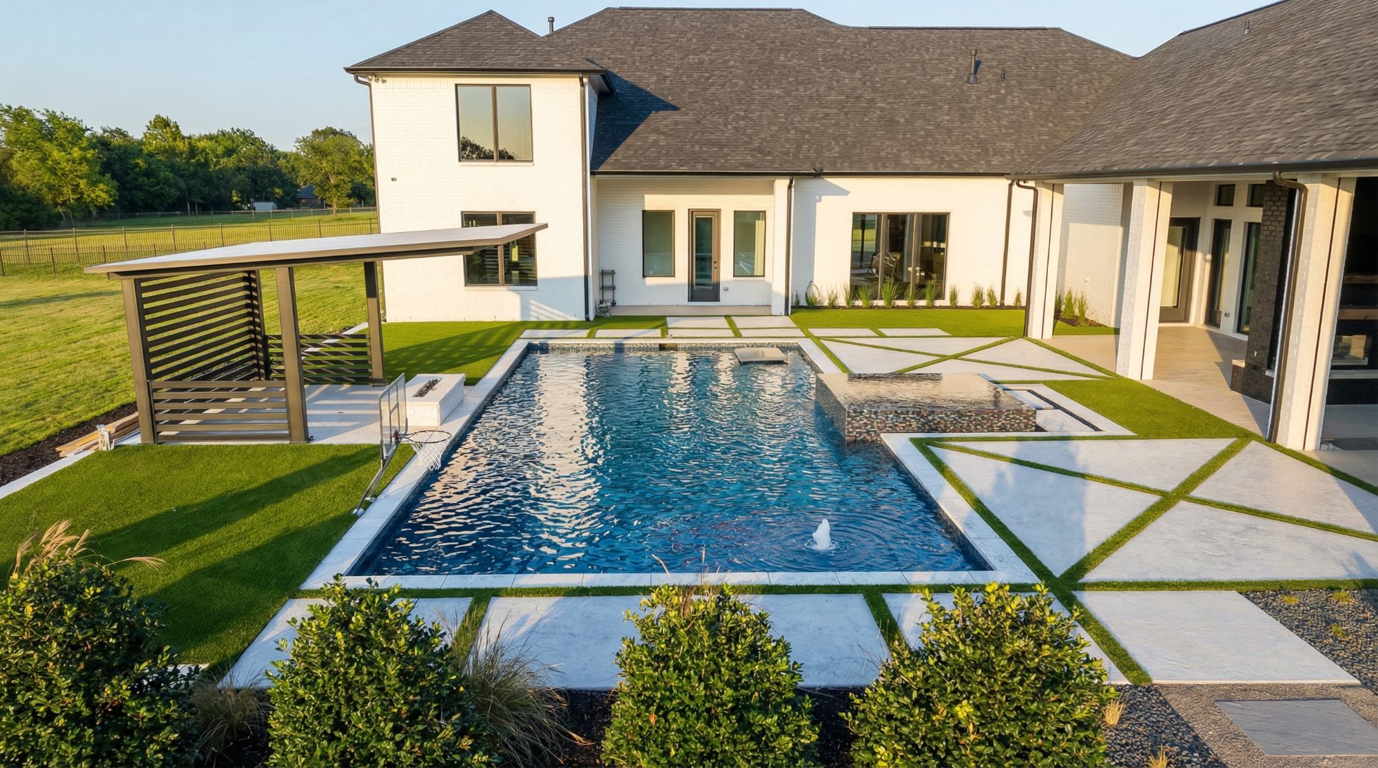 Rain Wall Modern Pool — Celina, TX — photo 12