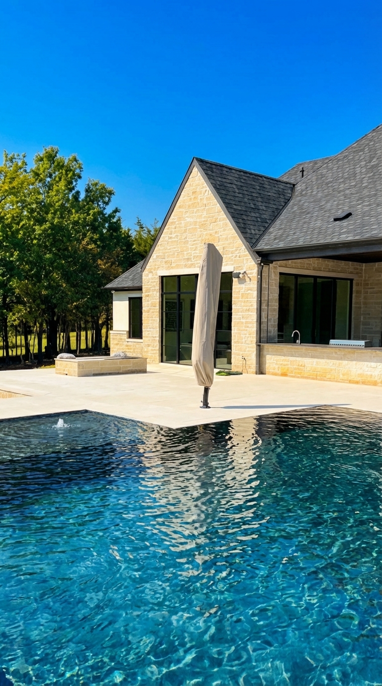 Negative Edge Pool with Basin & Floating Steps — Prosper, TX — photo 6