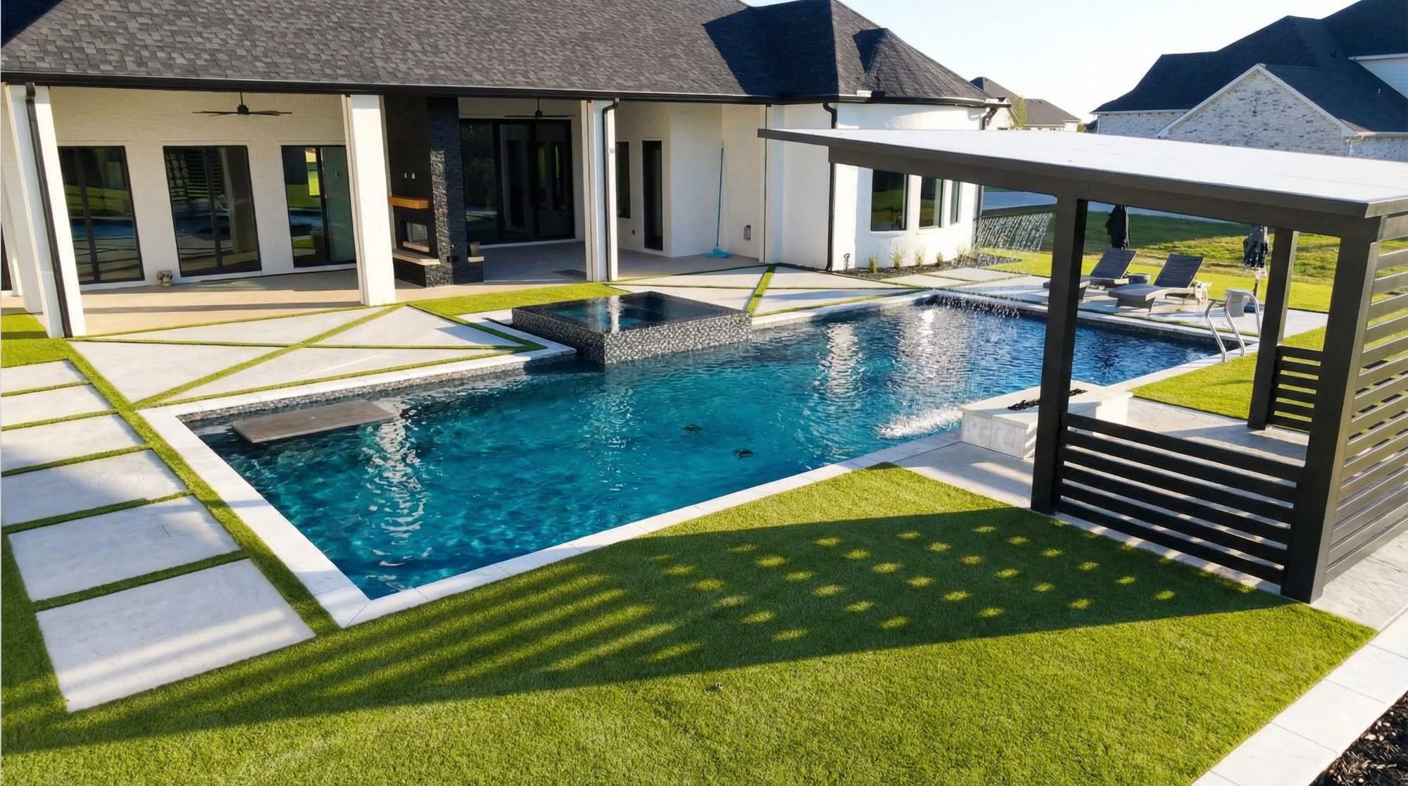 Rain Wall Modern Pool — Celina, TX — photo 6