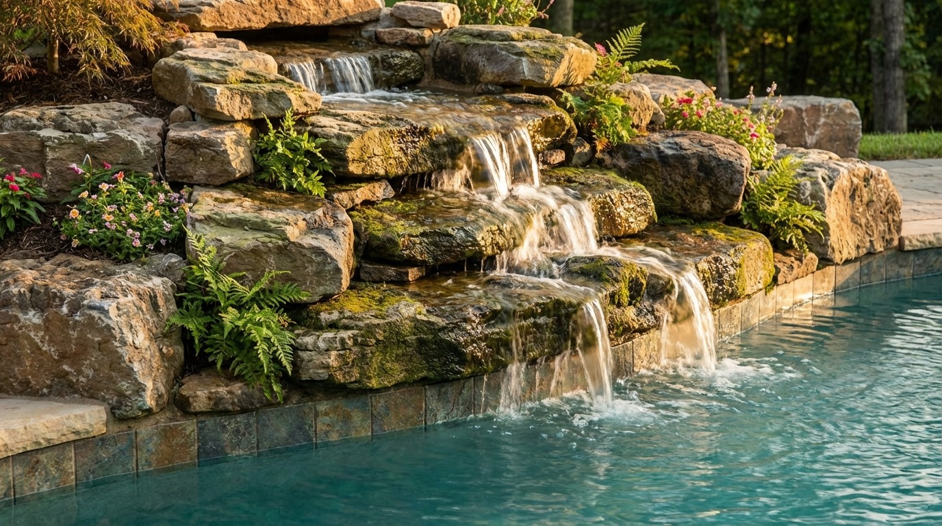 Custom pool project in Little Elm, TX by Prestige Pool & Patio