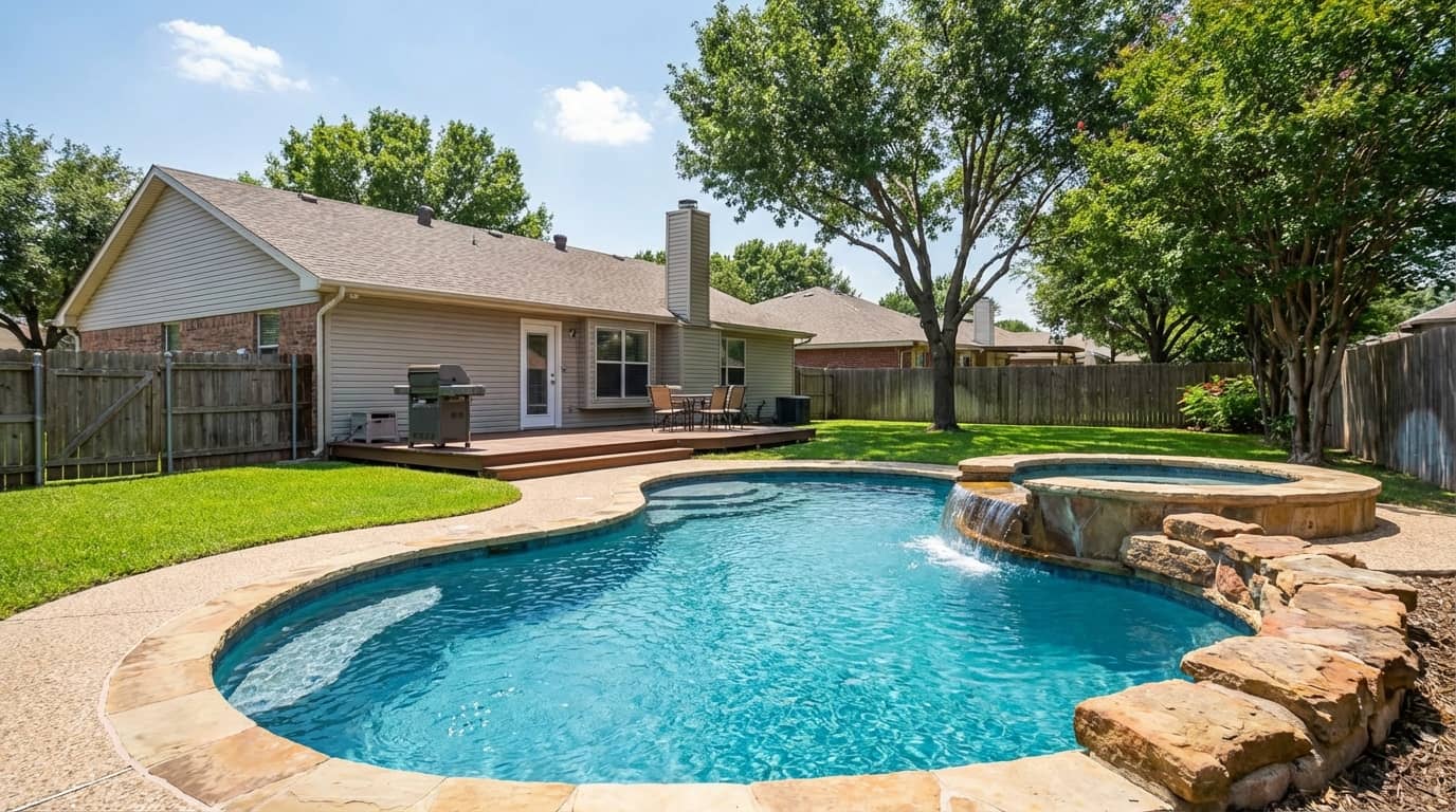 Custom pool project in Melissa, TX by Prestige Pool & Patio