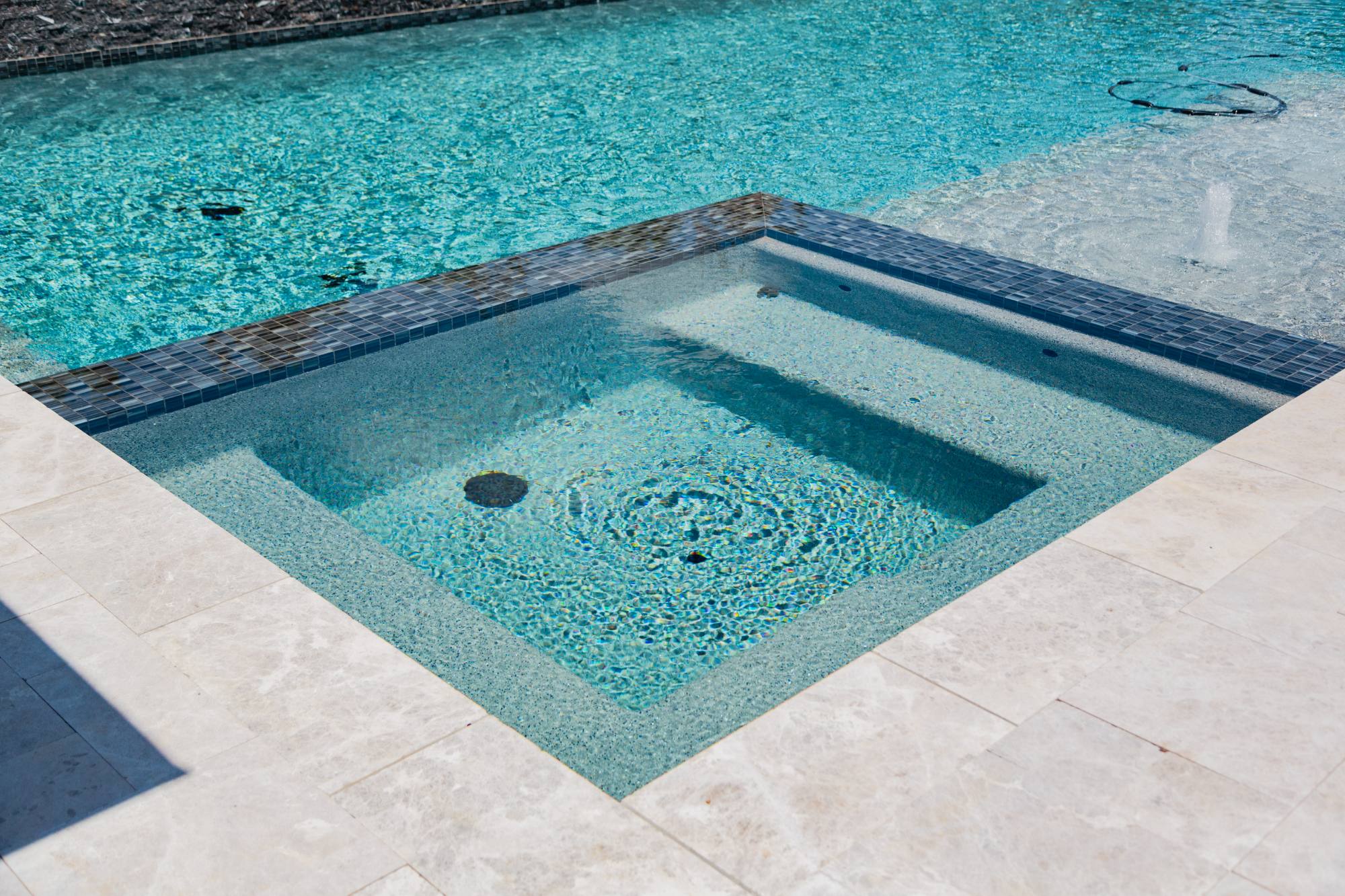 Geometric Pool with Pergola, Putting Green & Outdoor Kitchen — Frisco, TX — photo 13