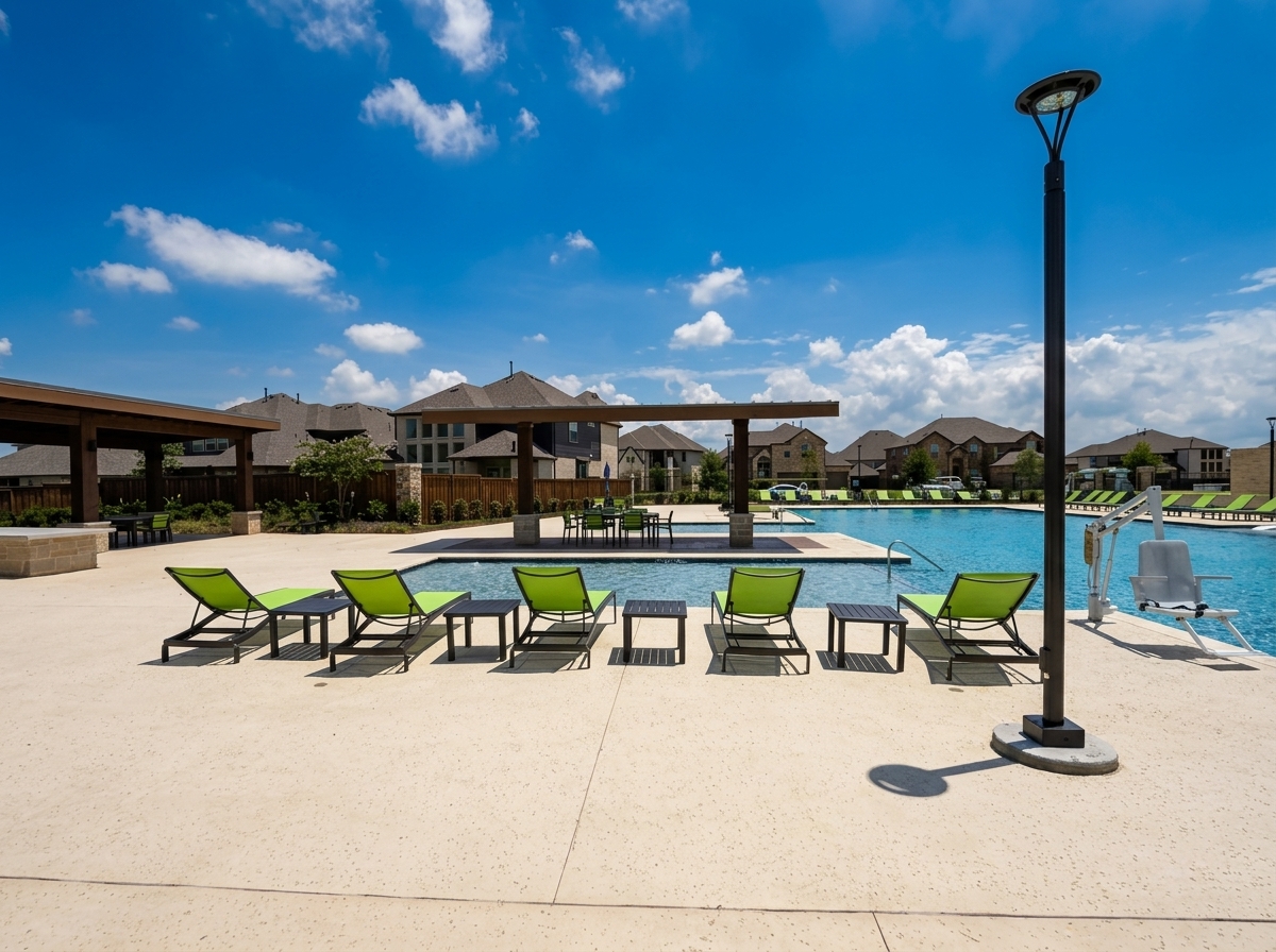 Large Community Pool with Amenity Center — Mansfield, TX — custom commercial pool by Prestige Pool & Patio