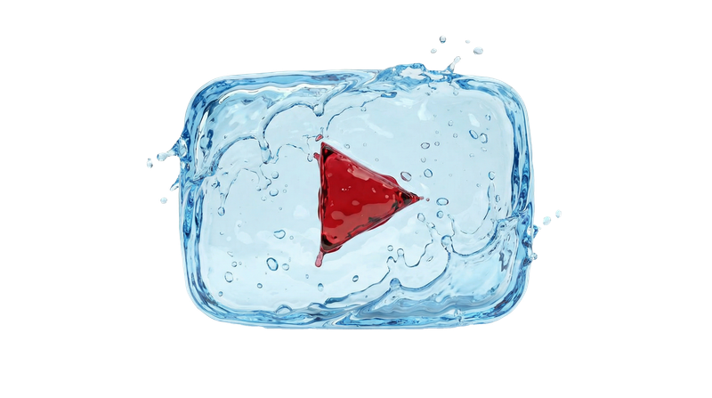 YouTube water-styled icon