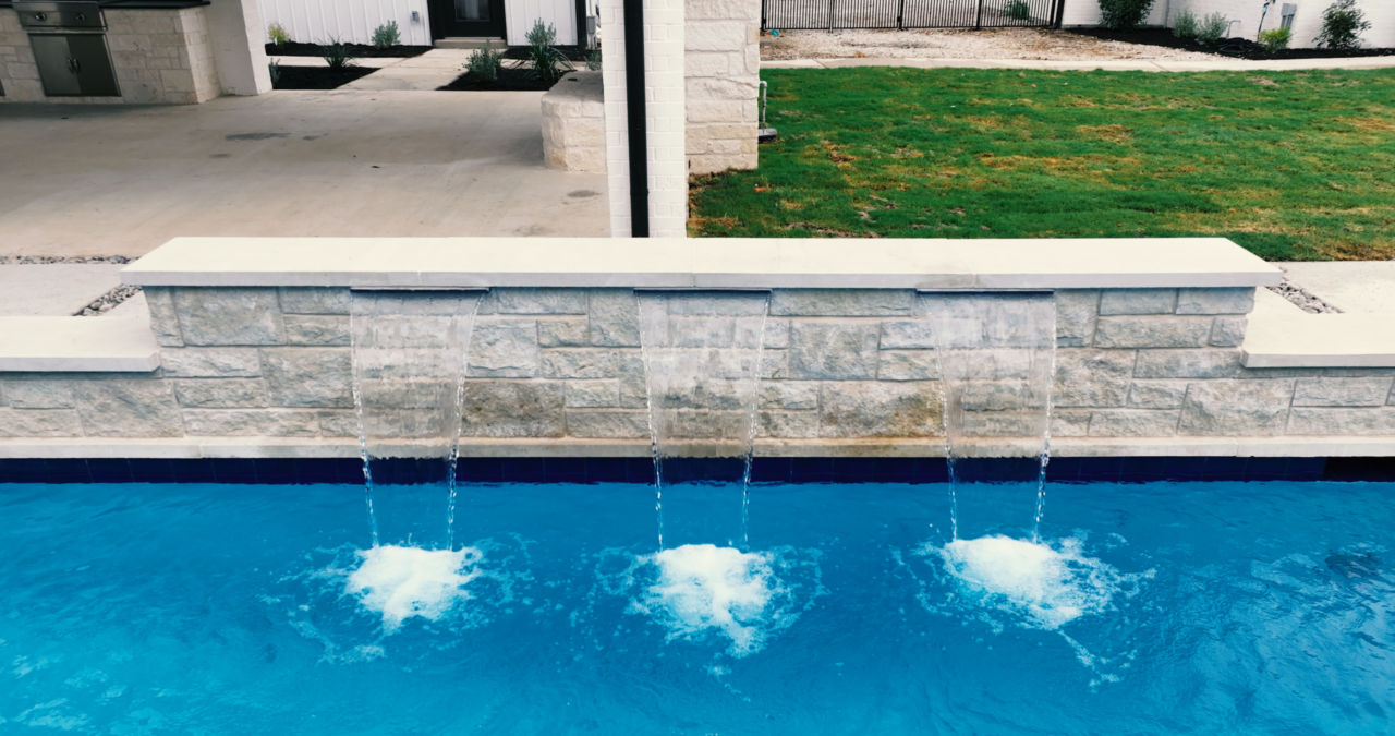 modern pool feature